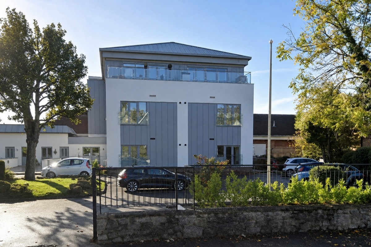 C&D Services external window cleaning at a Compton Group managed residential property