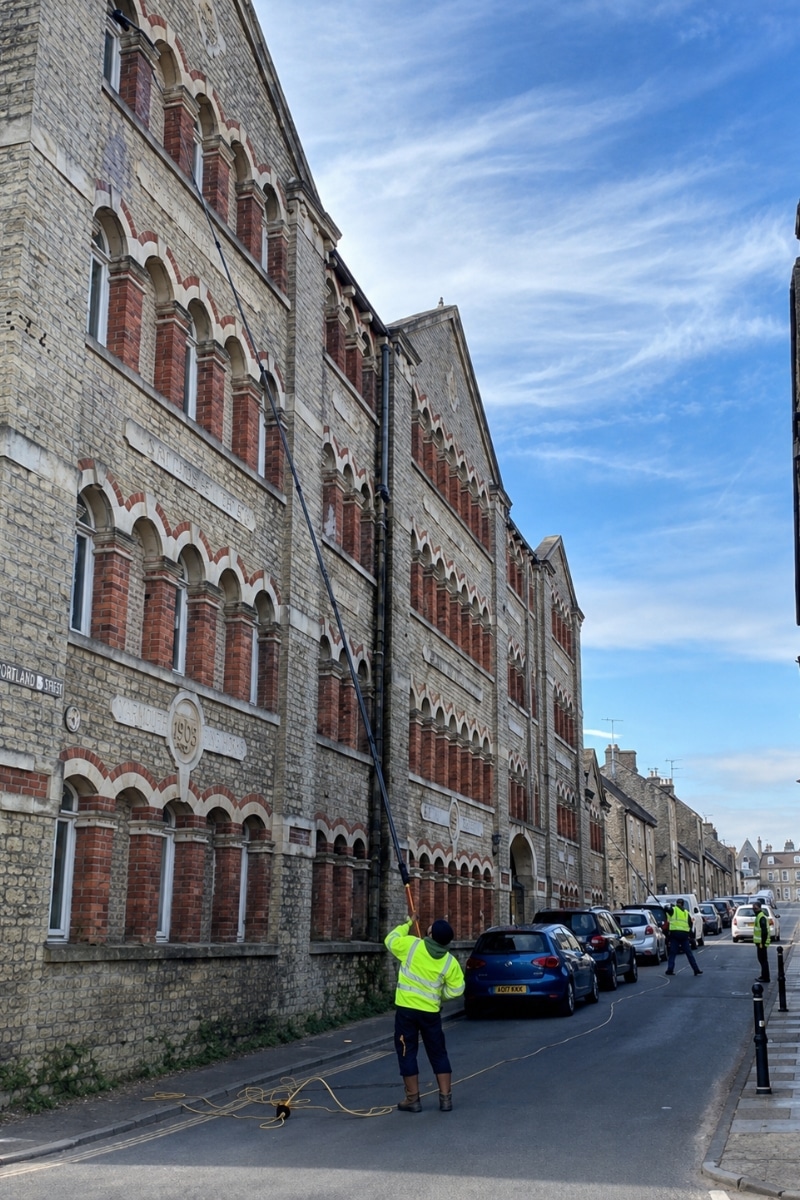 C&D Services window cleaning at a LiveWest housing association property